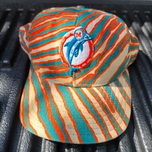 Vintage 90's Miami Dolphins Zubaz Shockwave snapback hat